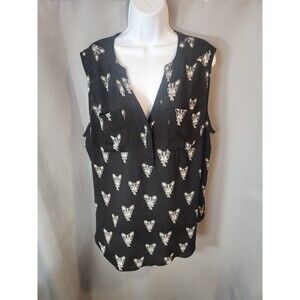 Torrid French Bulldog Lightweight Semi-Sheer Blouse Shirt Size‎ 1